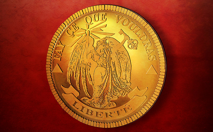 Limited edition hand cast French Gold Coin
